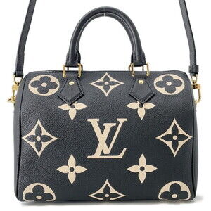 Louis Vuitton Bicolor Empreinte Speedy Bandouliere Handbag Shoulder Bag Black